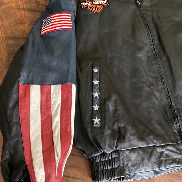 HARLEY DAVIDSON LEATHER COAT - Picture 3 of 7